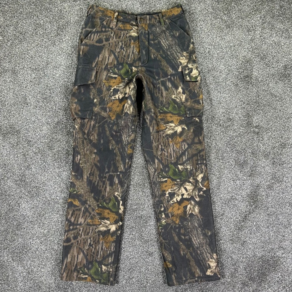 Cabelas Dry-Plus Camo Cargo Hunting Pants Mens 34 Reg Real Tree Timber Outdoors